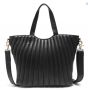 Depeche Leather Shopper Black