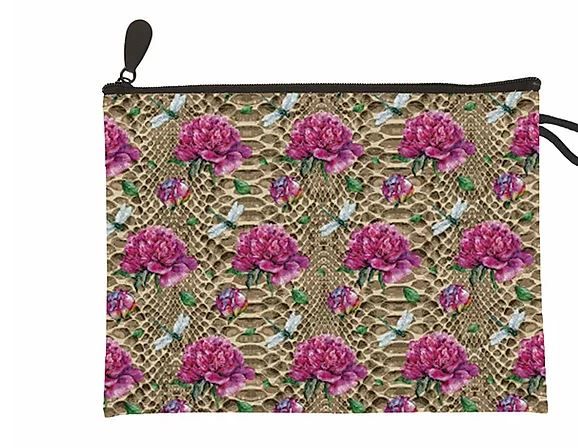 Aqua-Licious Clutch Python Roses