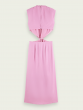 Scotch&Soda Cut Out Midi Dress Pink