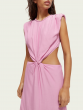 Scotch&Soda Cut Out Midi Dress Pink