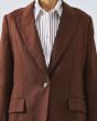Access Single-Button Blazer Coffee 