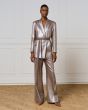 Access Long metallic-effect blazer zilver