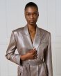 Access Long metallic-effect blazer zilver