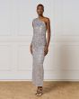Access One-shoulder sequin dress 54-3354-SILVR