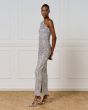 Access One-shoulder sequin dress 54-3354-SILVR