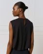 Access Pleated crop top 54-2052-BLACK