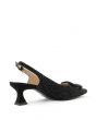 Babouche Freja 24-Black Freja | Slingback Zwart