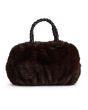 Depeche Faux fur handbag choco