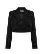 Haute L’amitié Jazzy Twisted Crop Blazer Black