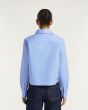 Denham Kiri Shirt Cropped Poplin Blue