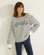 Deblon Letitia Striped Sweater Pearl Navy