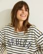 Deblon Letitia Striped Sweater Pearl Navy