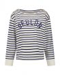 Deblon Letitia Striped Sweater Pearl Navy