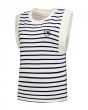 Nena Striped Sleeveless Sweater | Pearl Navy