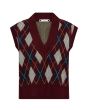 Co' Couture Geruite spencer Row | bordeaux