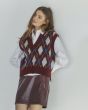 Co' Couture Geruite spencer Row | bordeaux