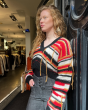 Patrizia Pepe Multicolor Cropped Sweater