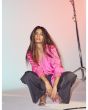 Co'Couture Leika Wrap Blouse Pink