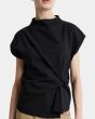 Second Female Arkai Drape Top zwart