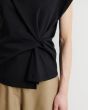 Second Female Arkai Drape Top zwart