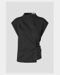 Second Female Arkai Drape Top zwart