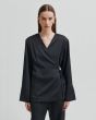 second female Glari Wrap Shirt black sand