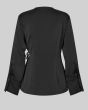 second female Glari Wrap Shirt black sand