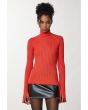 Patrizia Pepe Ribbed Sweater Orange