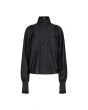 Co'Couture Kira Pleat Blouse Black