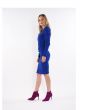 Co'Couture Dalia Drape Dress New Blue