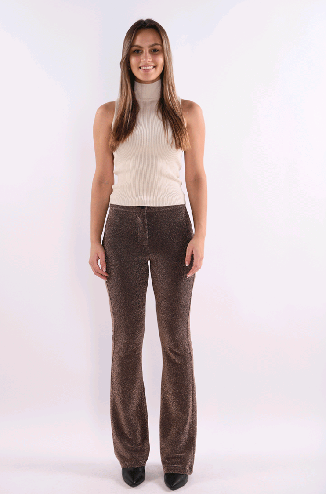 LDH Moda Pantalon Bronzo