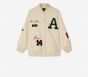 Alix The Label Patched Bomber Jacket Soft White