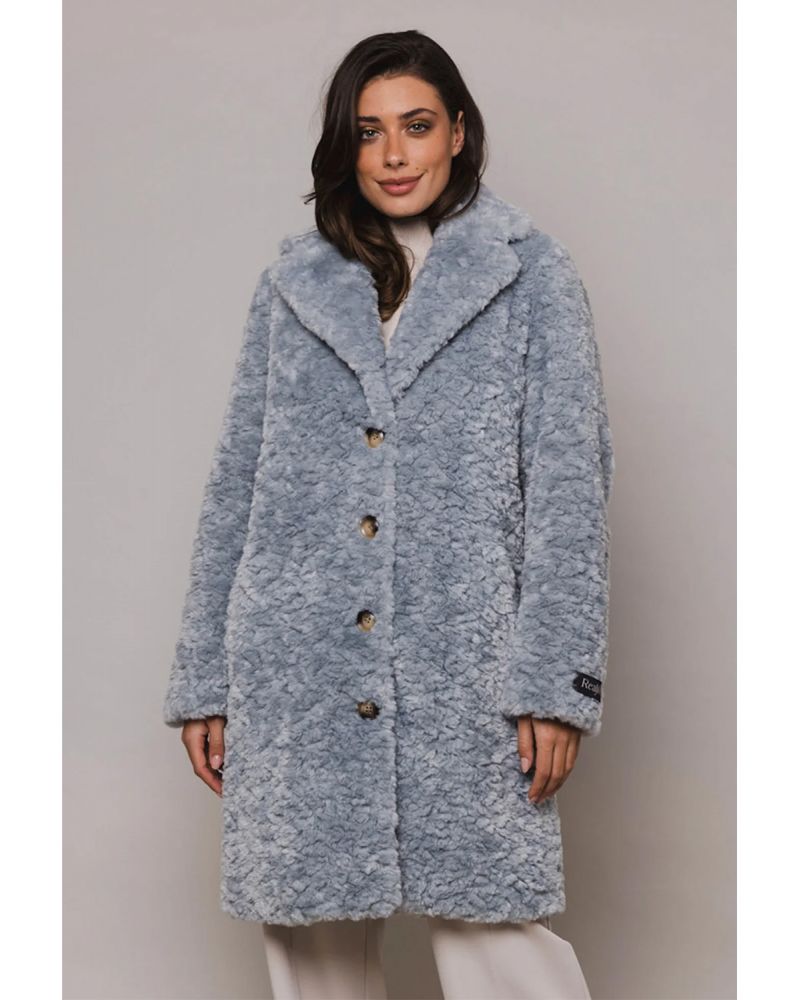 Rino & Pelle Jenny coat blauw faux fur 