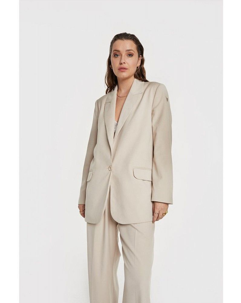 Alix The Label Stretch Blazer Sand