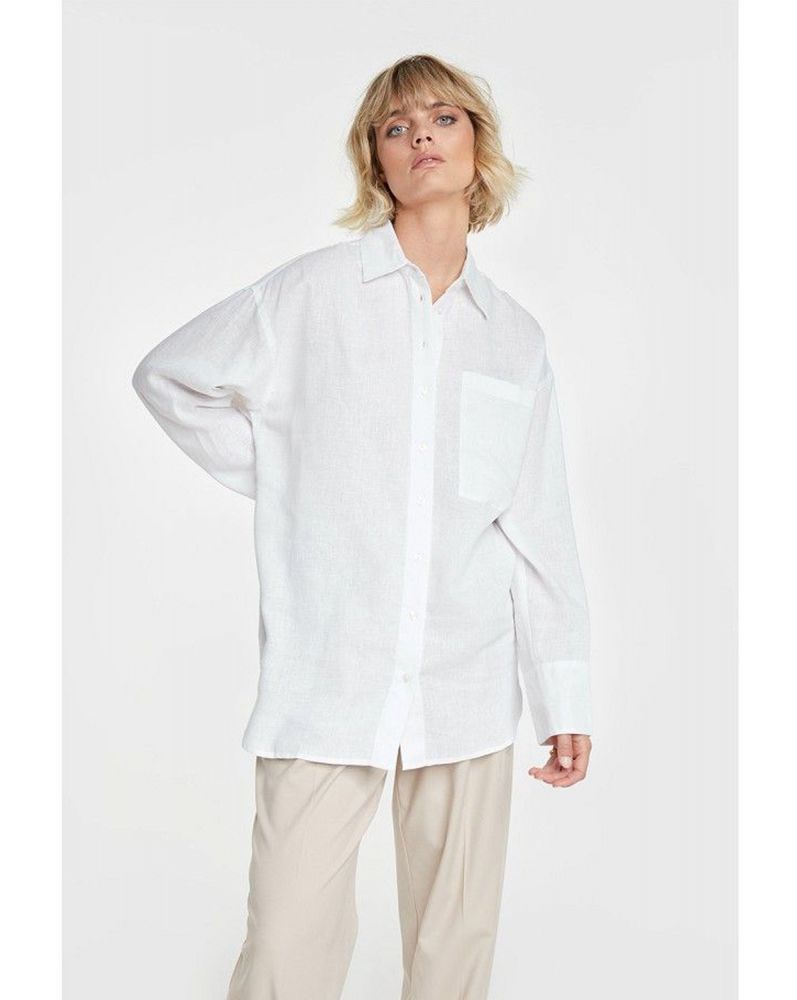 Alix The Label Linen Lyocell Blouse White