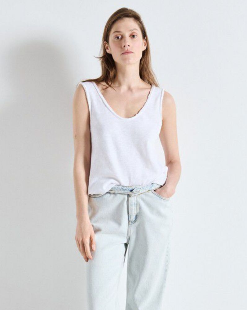 American Vintage Sonoma Tanktop Blanc SON29GH25 