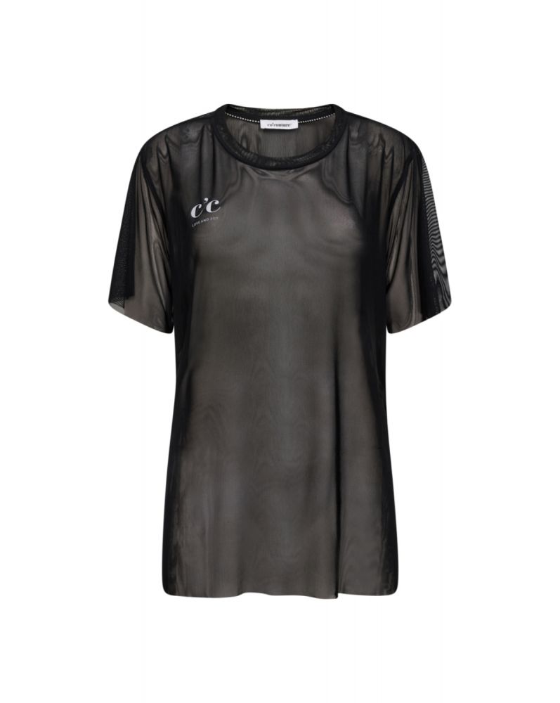 Co'Couture Meshcc Oversize Tee Black