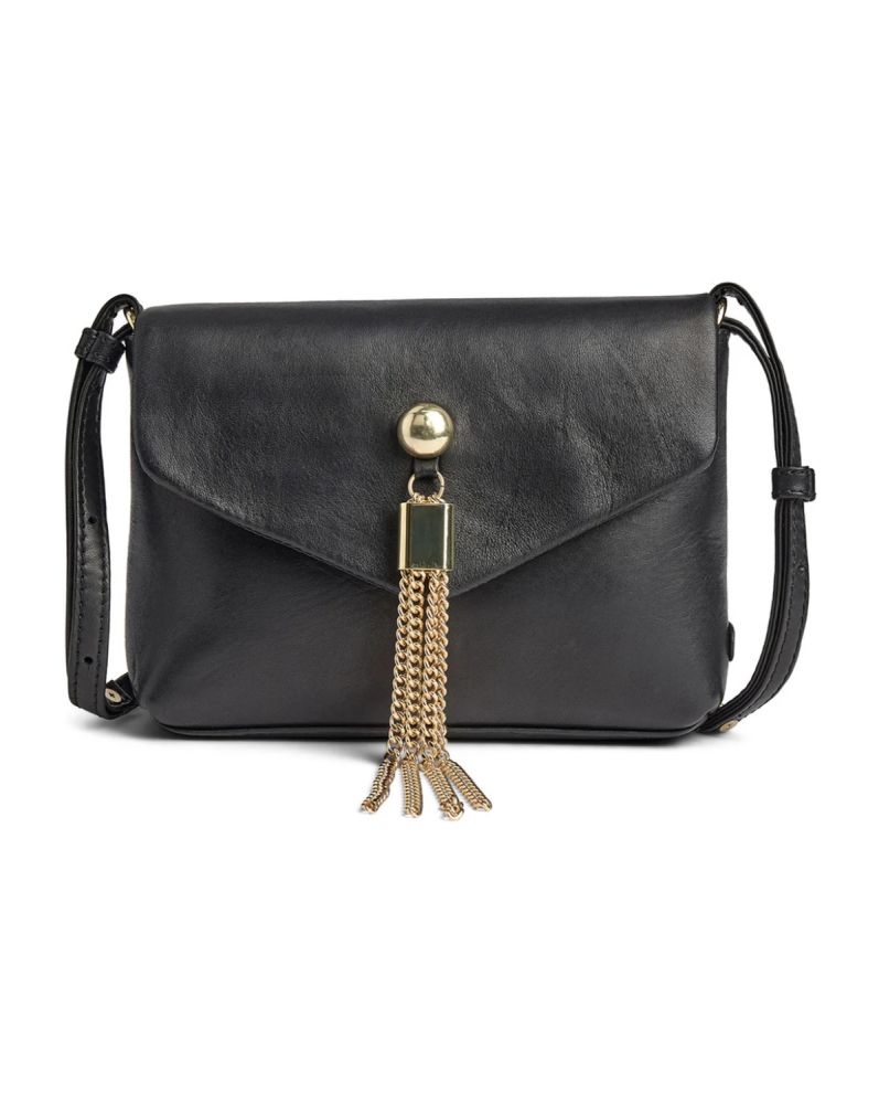 Depeche 16956 Crossover-Nero Leather bag 