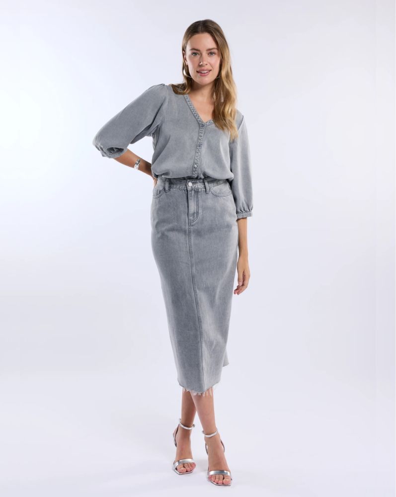 Freebird Basha Blouse Grey