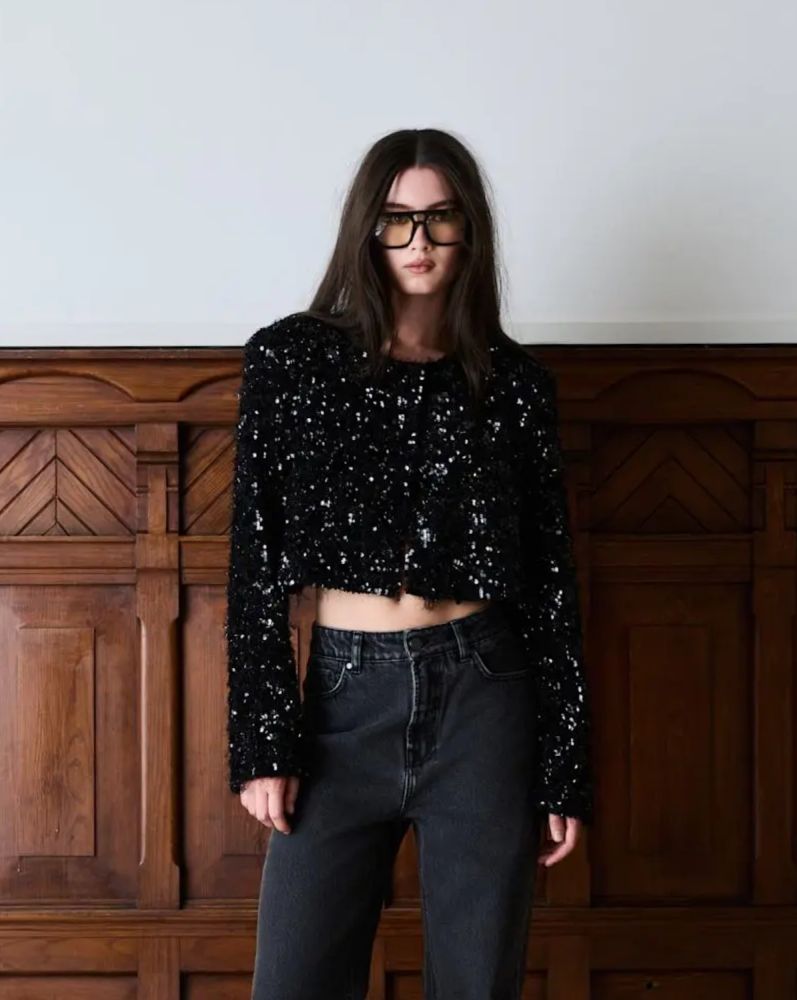 IBEN GLITZ JACKET - BLACK 