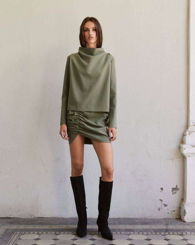 IbenIben REFINED MINI SKIRT Groen