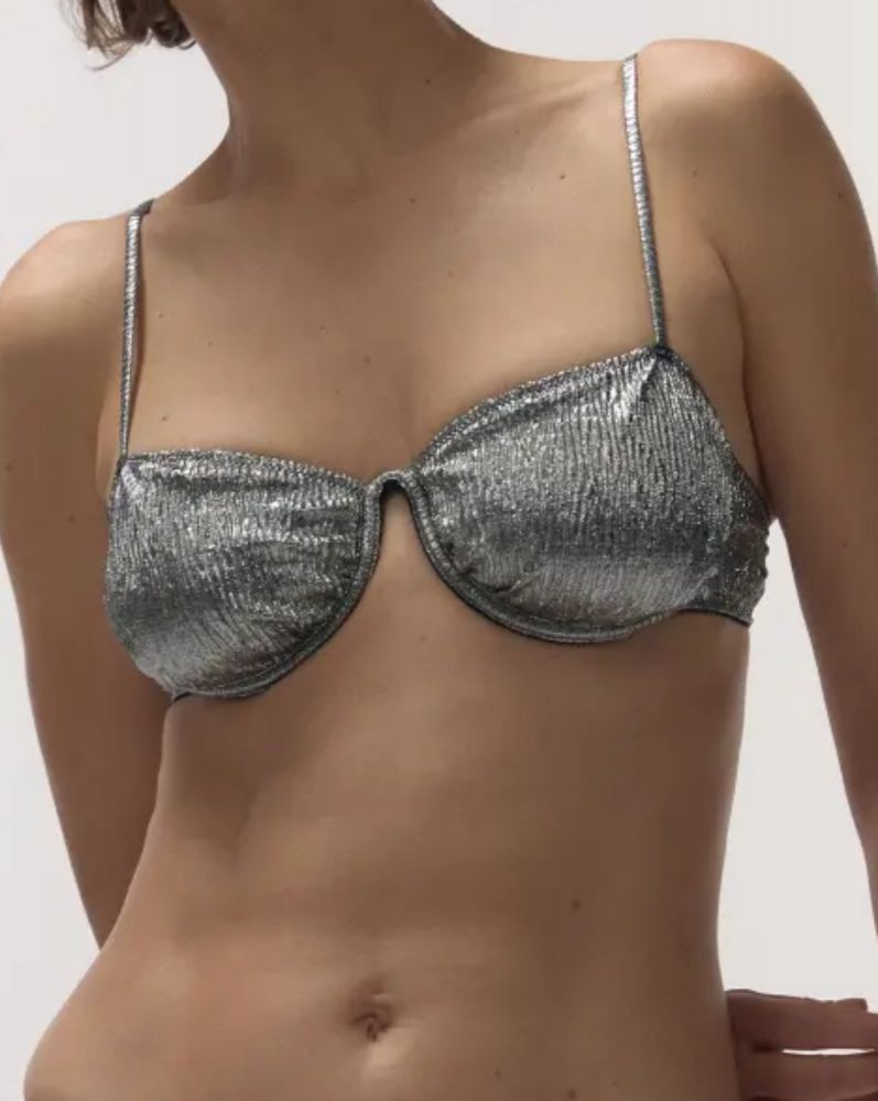 Love Stories GLOW Shimmery wire bra Silver