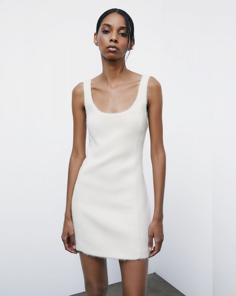 Patrizia Pepe 2A2962 A654-W White SHEATH DRESS    