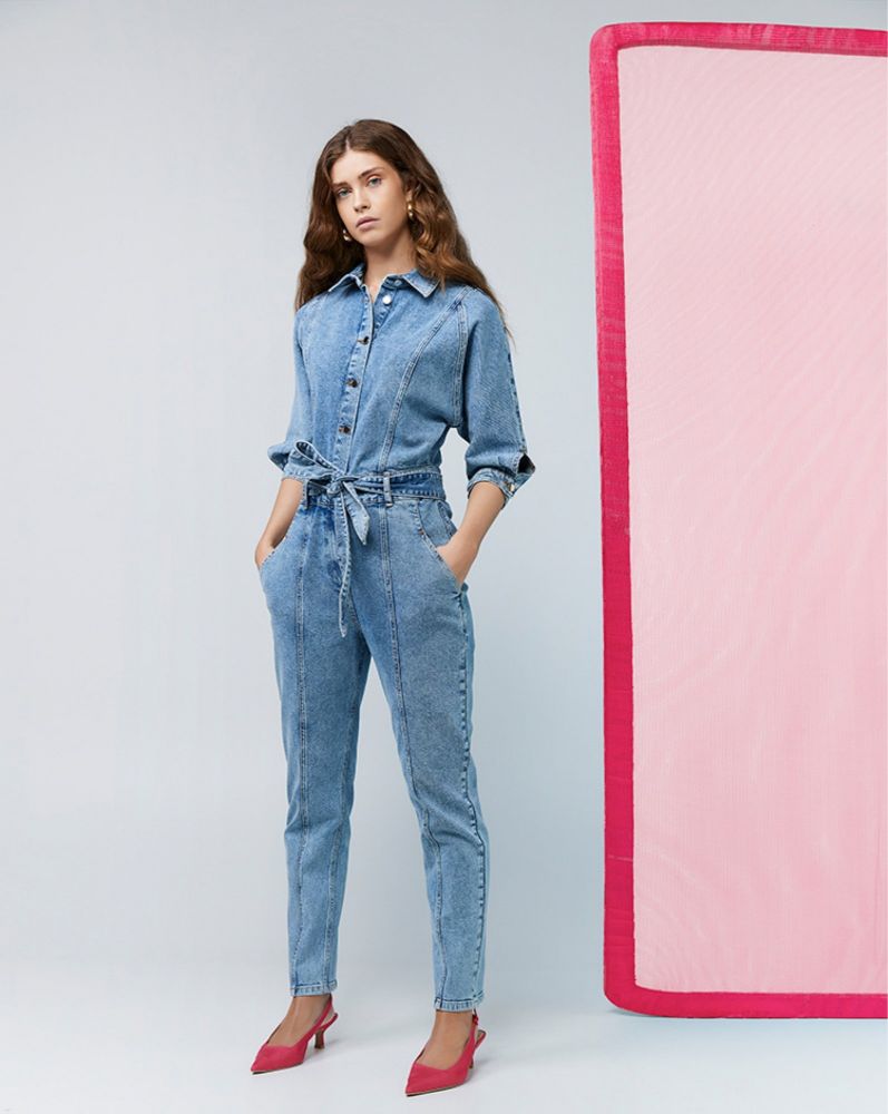 Freebird Polly Jumpsuit Licht Blauw