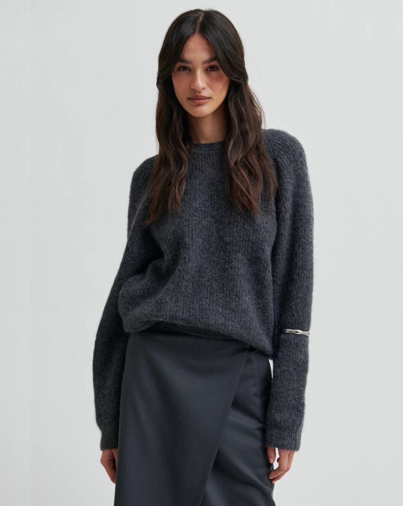 Second Female Flare Knit Grijs 60168