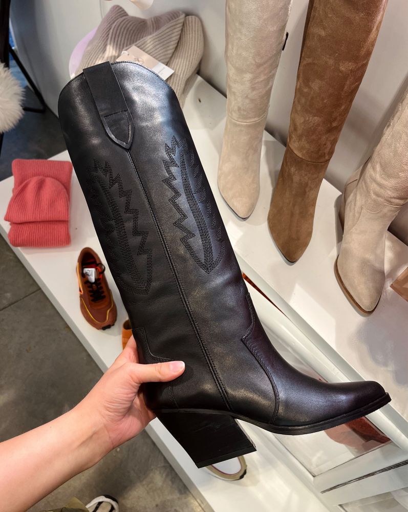 Babouche Western Black Long