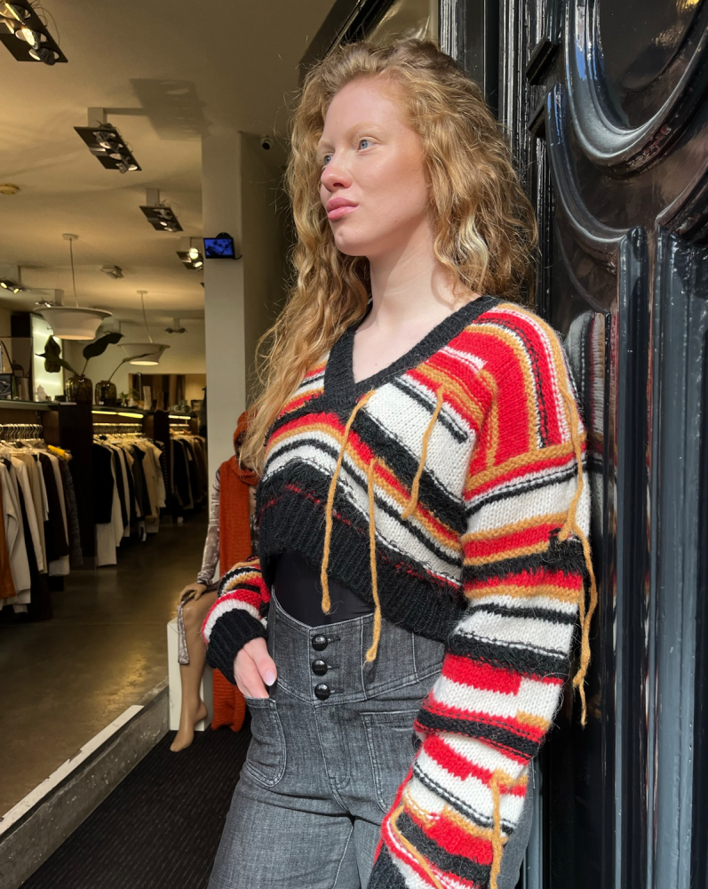 Patrizia Pepe Multicolor Cropped Sweater