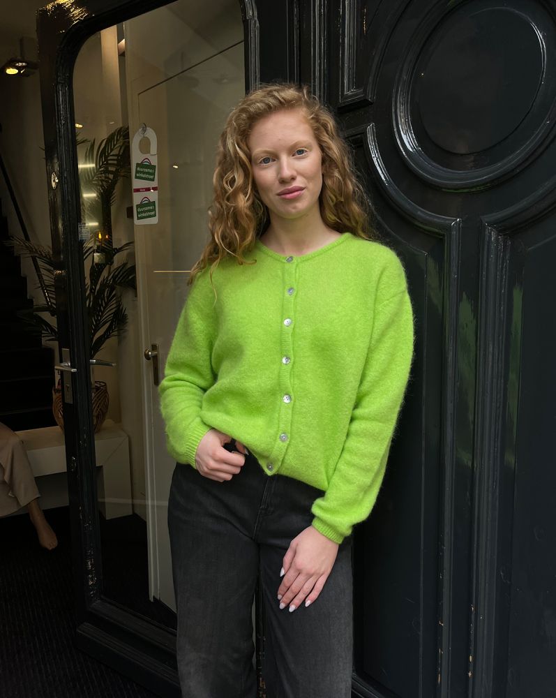 American vintage cardigan pistache groen