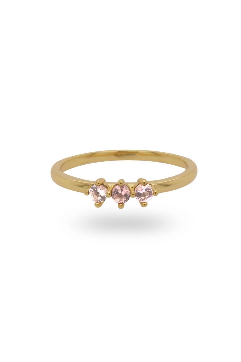 24Kae Ring met kleurstenen -12408Y