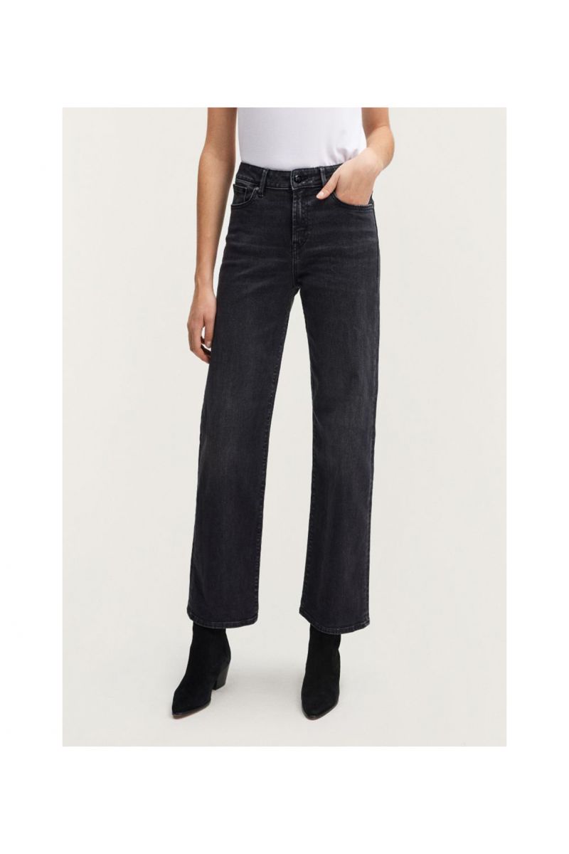 Denham Jeans Bardot Wide SWB Black